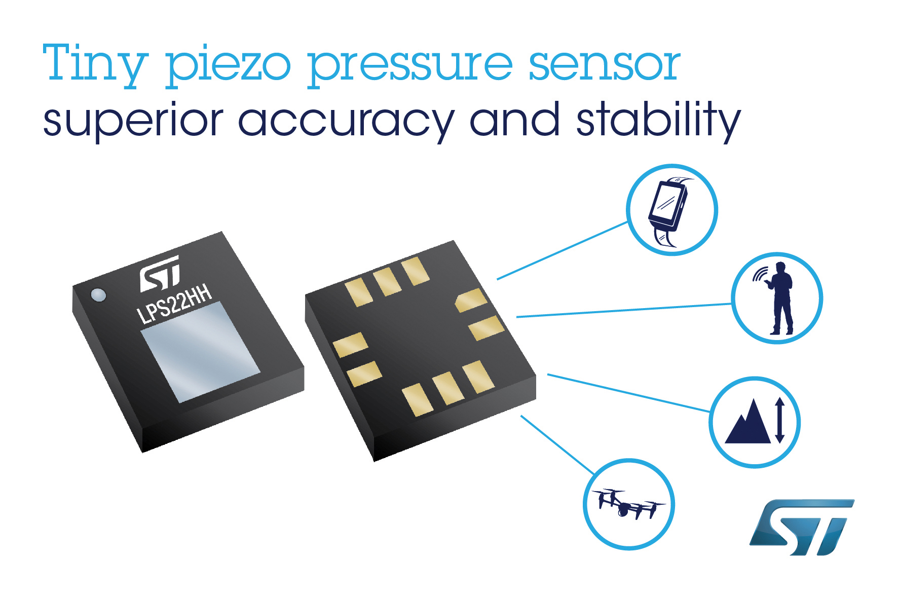 Lps22hh Mems Pressure Sensor From Stmicroelectronics For High Accuracy Measurement And Easy 